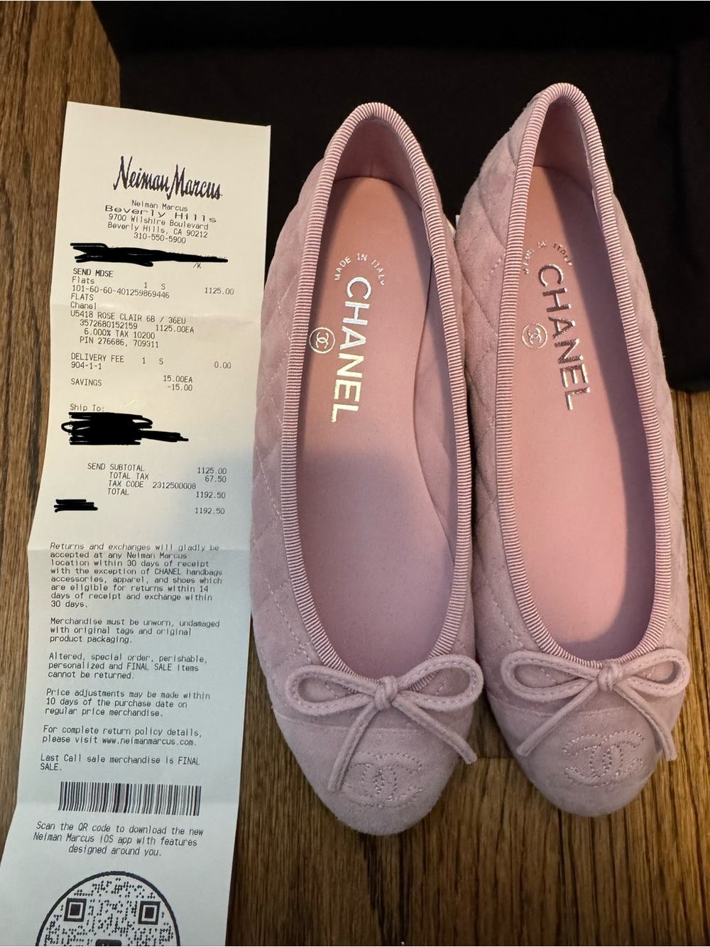 Chanel Pink Quilted Suede Ballet Flats - Picture 4 of 6
